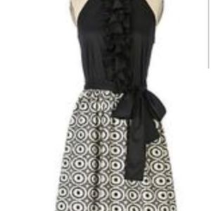 Weston Wear Anthro size 4 black/white ruffle dress
